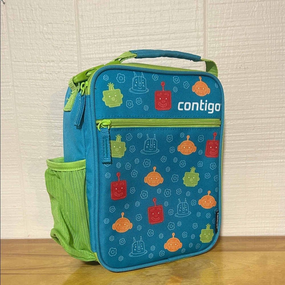 Contigo Blue and Green Kids Lunch Bag